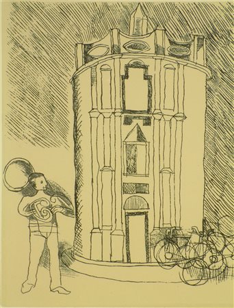 GENTILINI FRANCO (1909 - 1981) Senza titolo. Acquaforte. Cm 34,00 x 50,00....