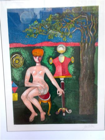 GENTILINI FRANCO (1909 - 1981) Senza titolo. Incisione. Cm 50,00 x 70,00....