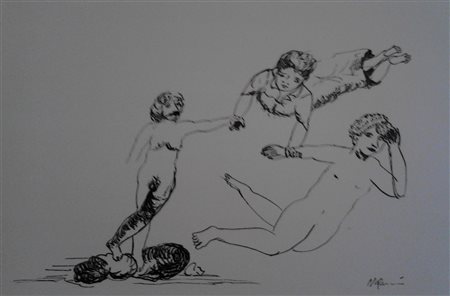 GERMANA' MIMMO (1944 - 1992) Senza titolo. Acquaforte. Cm 70,00 x 50,00....