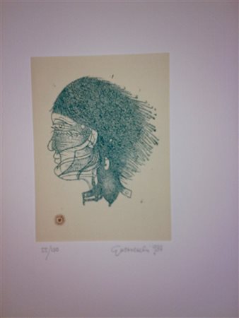 GUERRESCHI GIUSEPPE (1929 - 1985) Senza titolo. 1984. Acquaforte. Cm 25,00 x...