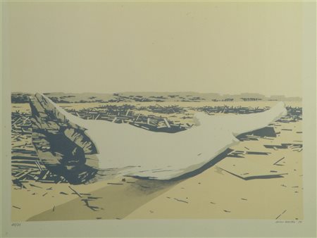 GUIDA GINO (n. 1932) L'alba del 4 Novembre 1966 da Il tronco bianco. 1975....