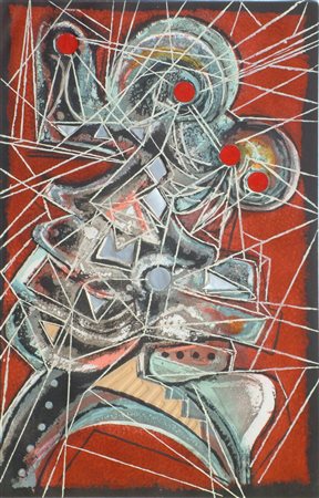 MASTROIANNI UMBERTO (1910 - 1998) Senza titolo. Acquaforte, acquatinta e...