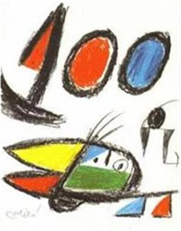 MIRO' JOAN (1893 - 1983) Il numero cento. Fotolitografia. Cm 23,50 x 30,00....