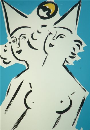 MONACHESI SANTE (1910 - 1991) Fate. Litografia. Cm 48,00 x 67,00. 5/30.