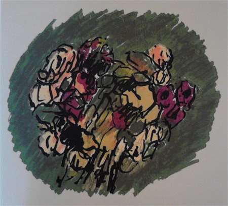 MORLOTTI ENNIO (1910 - 1992) Fiori. 1983. Serigrafia. Cm 50,00 x 60,50....