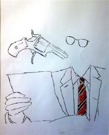 TADINI EMILIO (1927 - 2002) Senza titolo. Litografia. Cm 50,00 x 70,00....