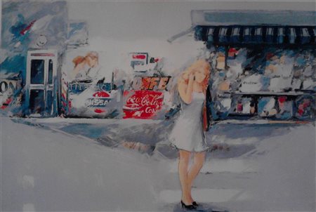 TROMBINI GIULIANO (n. 1953) Senza titolo. Litografia. Cm 70,00 x 50,00. 73/150.