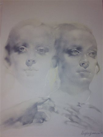 VESPIGNANI RENZO (1924 - 2001) I gemelli, dalla serie Lo Zodiaco. 1975....