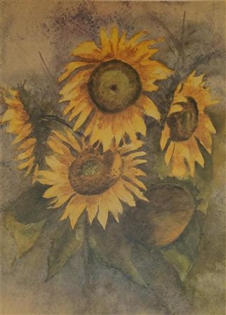 VIGANO' LUIGIA (n. 1930) I girasoli. Litografia. Cm 50,00 x 70,00. 90/130.