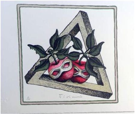 VIVIANI VANNI (1937 - 2002) Nel triangolo impossibile. 1981. Litografia. Cm...