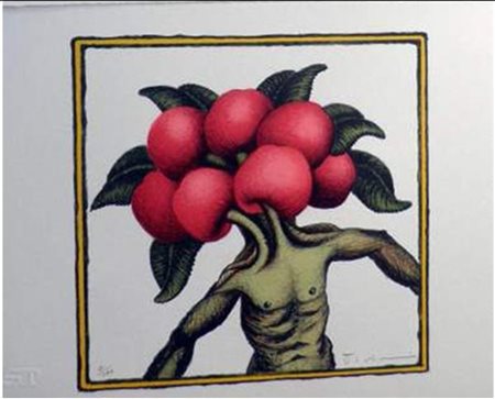 VIVIANI VANNI (1937 - 2002) L'albero mitico. 1981. Litografia. Cm 32,00 x...