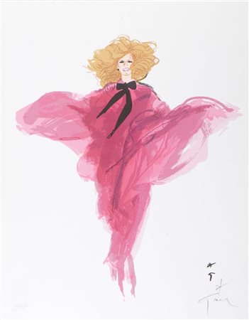 GRUAU RENE' (1909 - 2004) Senza titolo. Litografia. Cm 50,00 x 40,00. XXII/L....