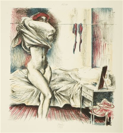 MUCCHI GABRIELE (1899 - 2002) Senza titolo. 1973. Litografia. Cm 70,00 x...