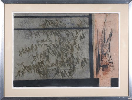 VAN ROSSEM RU (1924 - 2007) Protlita 2. 1973. Acquaforte. Cm 70,00 x 50,00....