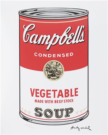WARHOL ANDY (1928 - 1987) Campbell's Soup. Litografia. Cm 40,00 x 50,00....