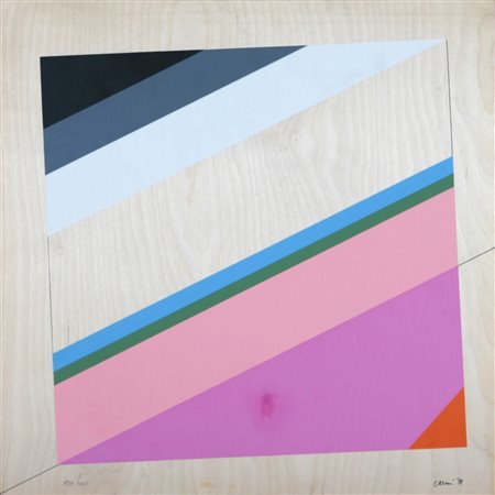 CARMI EUGENIO (n. 1920) Senza titolo. 1978. serigrafia a colori su betulla di...