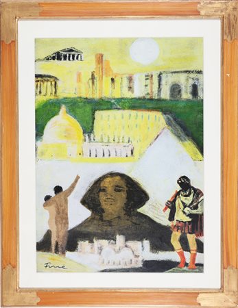 FIUME SALVATORE (1915 - 1997) Senza titolo. Litografia. Cm 50,00 x 70,00....