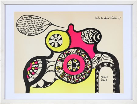DE SAINT PHALLE NIKI (1930 - 2002) Door deur. 1969. Serigrafia. Cm 35,00 x...