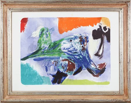 JORN ASGER (1914 - 1973) Senza titolo. Litografia. Cm 75,50 x 56,00. 63/75....