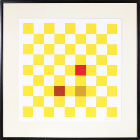 DEMARCO HUGO (1932 - 1995) Senza titolo. 1993. Litografia ritoccata a mano....