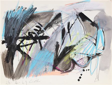 CINTOLI CLAUDIO (1935 - 1978) Senza Titolo. 1961. Pittura e tempera su...