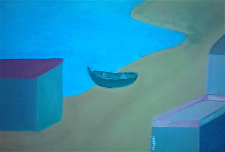 VILARDI VIRGINIO (XX SEC.) Paesaggio. 1980. Tempera su cartone. Cm 37,00 x...