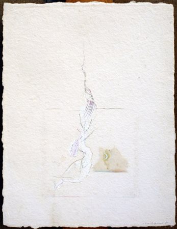 CAMPANI LUCIA Senza titolo. 1980. Tecnica mista su carta. Cm 24,00 x 32,00.