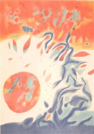 GALLE' RITA (n. 1930) Senza titolo. Tecnica mista su carta. Cm 50,00 x 73,00.