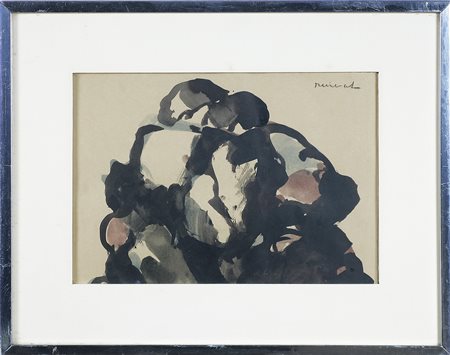 RUIBAL MANUEL (n. 1942) Senza titolo. Inchiostri su carta. Cm 34,50 x 24,50....