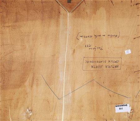 PACHECO JULIAN (n. 1937) natura morta optical dimensional. 1973. Acrilico su...