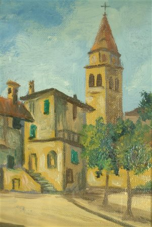 ALBERTINI GIORGIO (n. 1930) Senza titolo. Olio su tela. Cm 40,00 x 30,00....