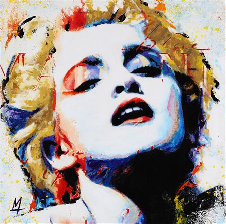 BARBERIS MILENA (XX SEC.) Madonna. Tecnica mista su tela. Cm 50,00 x 50,00....