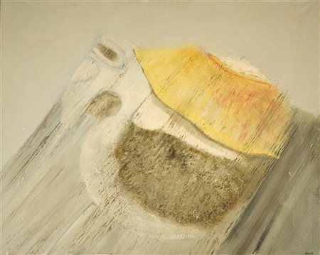 FERRETTI LIBERO (n. 1944) Sassi del mare. Olio su tela. Cm 100,00 x 83,00.