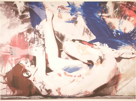 MUSTICA NINO (n. 1949) Senza titolo. Emulsione su carta su tela. Cm 112,00 x...