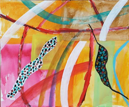 MONCADA IGNAZIO (n. 1932) Rappresentazione III. 2000. Olio su tela . Cm 60,00...