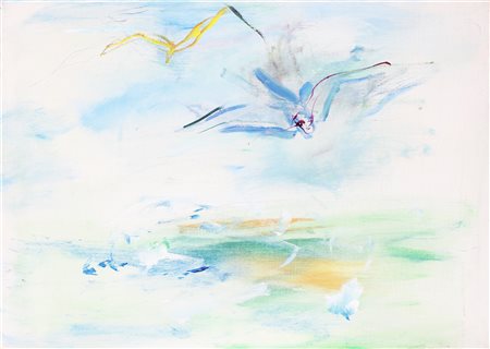 TRECCANI ERNESTO (1920 - 2009) Senza titolo. Tecnica mista su tela. Cm 70,00...