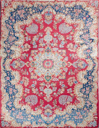 TAPPETO Yazd, trama e ordito in cotone, vello in lana.. Persia XX secolo...