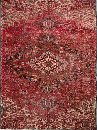 TAPPETO Heriz, trama e ordito in cotone e vello in lana. Persia XX secolo...