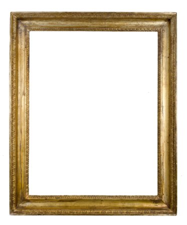 CORNICE Impero a mezza canna in legno dorato ad argento e mistura (cm 70 x...