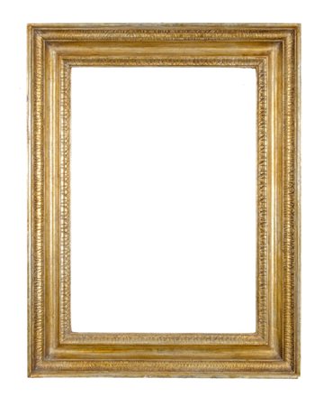 CORNICE Impero in legno dorato ad oro zecchino (cm 40 x 56). Francia I meta'...