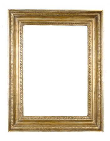 CORNICE Impero in legno dorato ad oro zecchino (cm 9,5 x 54). Francia I meta'...