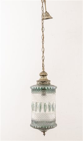 FANALE in cristallo e metallo. Meta' '900 Misure: h cm 132