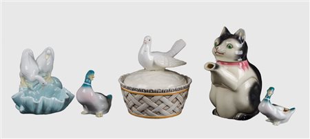 LOTTO composto da THEIERA in ceramica smaltata, SCATOLA con coperchio...