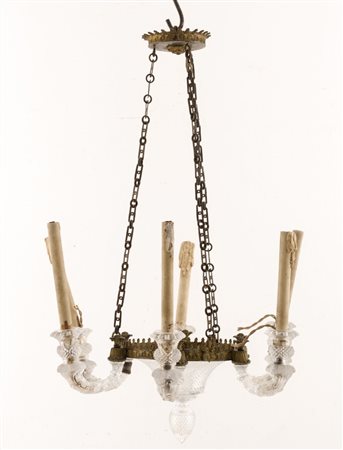 LAMPADARIO Impero in cristallo e bronzo (rotture). Sicilia primi '800 Misure:...