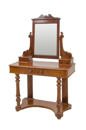 TOLETTA in noce con cassettino centrale. Sicilia fine '800 Misure: cm 91 x 42...