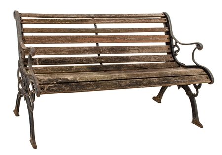 PANCHINA in ghisa e legno (usure). XX secolo Misure: cm 128 x 60 x h 75