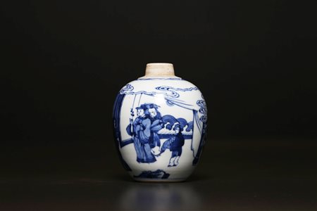 Arte Cinese Vaso in porcellana bianco/blu Cina, dinastia Qing, XIX secolo. -....