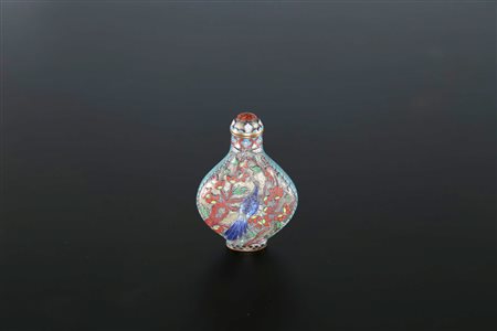 Arte Cinese Snuff bottle cloisonnè Cina, XIX secolo . . Cm 4,50 x 6,50....