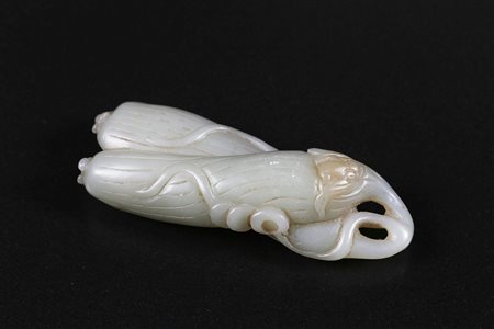 Arte Cinese Boccioli di giada chiara Cina, dinastia Qing, XIX secolo. -. Cm...