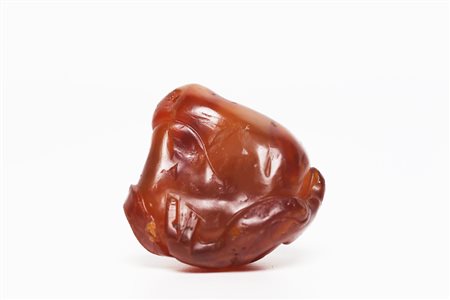 Arte Cinese Corniola incisa con elementi vegetali Cina, XIX secolo. -. Cm...